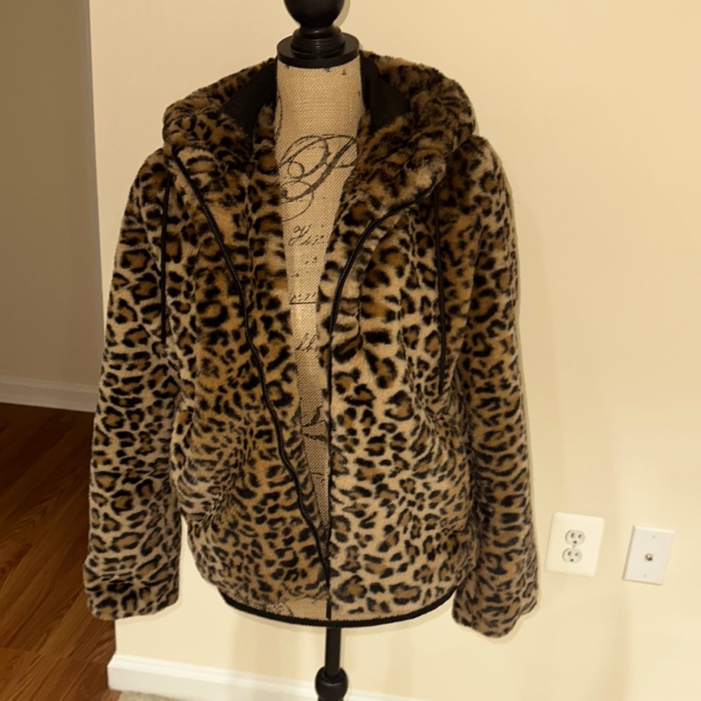 Leopard Faux Fur Jacket